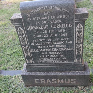 ERASMUS Gerhardus Cornelius 1869-1945 &amp; Ellie Magdalena POTGIETER 1877-1951