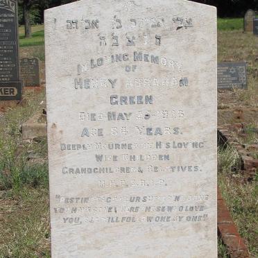 GREEN Henry Abraham -1925