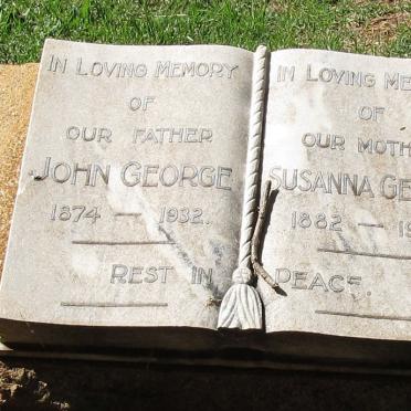 GEORGE John 1874-1932 &amp; Susanna 1882-1940