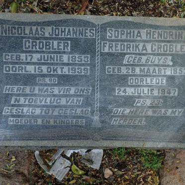 GROBLER Nicolaas Johannes 1853-1939 &amp; Sophia Hendrina Fredrika BUYS 1857-1947