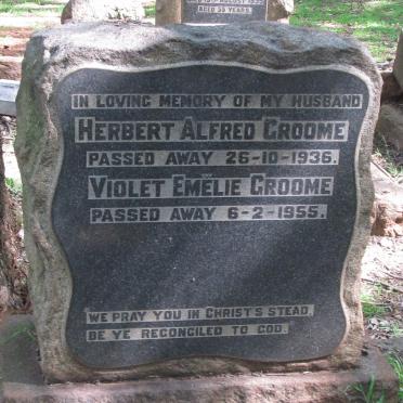GROOME Herbert Alfred -1936 &amp; Violet Emelie 1955