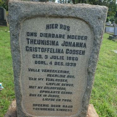 GOOSEN Theunisina Johanna Cristoffelina 1860-1939
