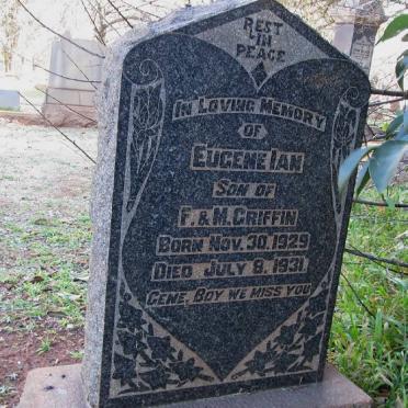 GRIFFIN Eugene Ian 1929-1931
