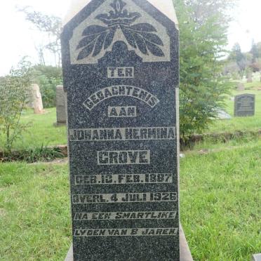 GROVE Johanna Hermina 1887-1926
