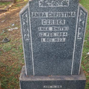 GERBER Anna Christina nee SMITH 1884-1923