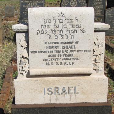 ISRAEL Henry -1922