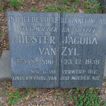 ZYL Hester Jacoba, van 1896-1939