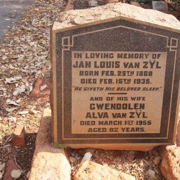 ZYL Jan Louis, van 1868-1935 &amp; Gwendolen Alva -1955