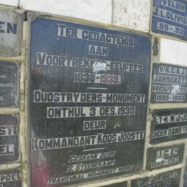 Gauteng, JOHANNESBURG, Cottesloe, Oudstryders Monument