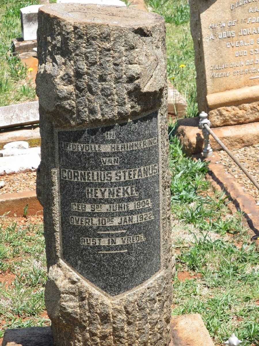 HEYNEKE Cornelius Stefanus 1904-1922