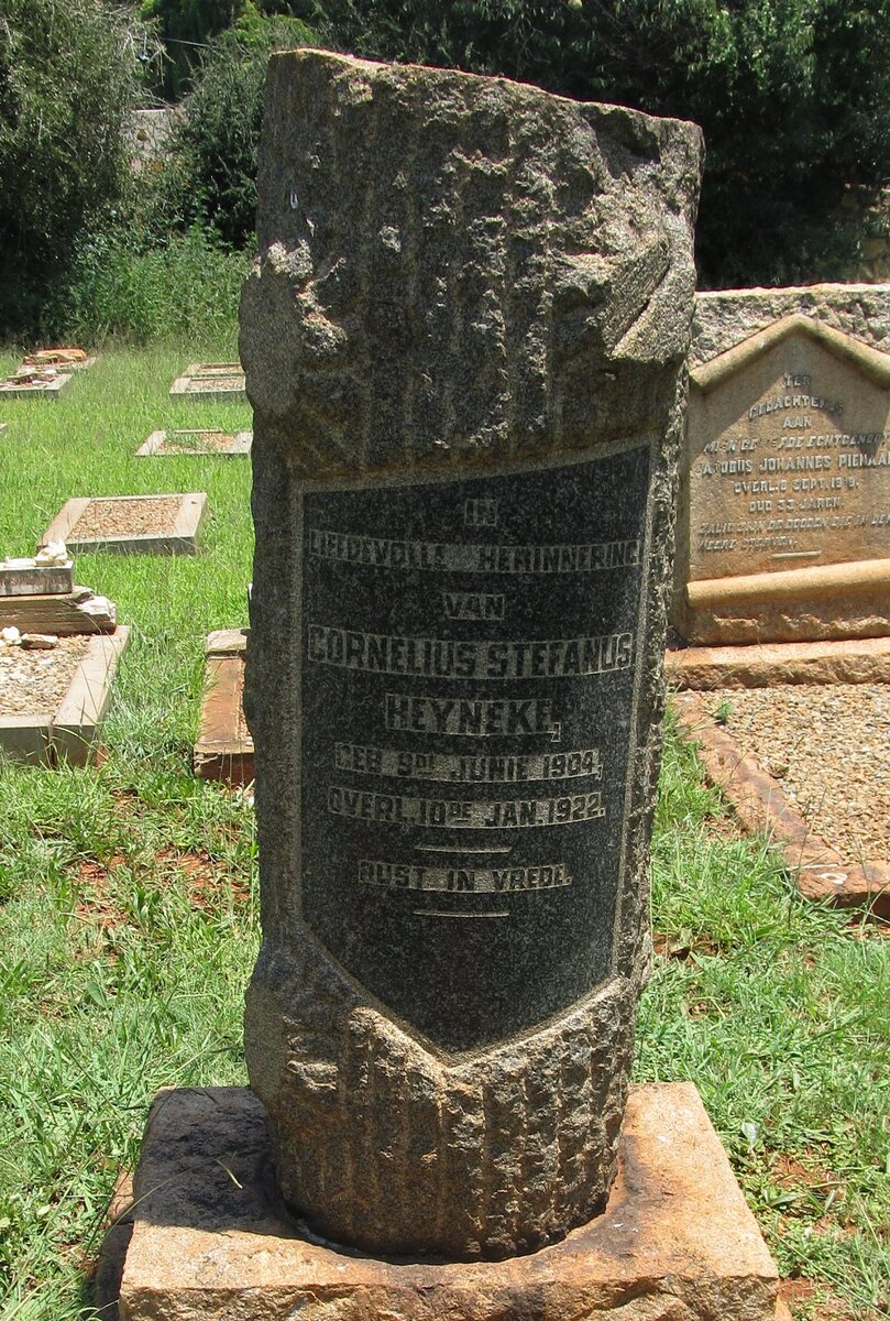 HEYNEKE Cornelius Stefanus 1904-1922