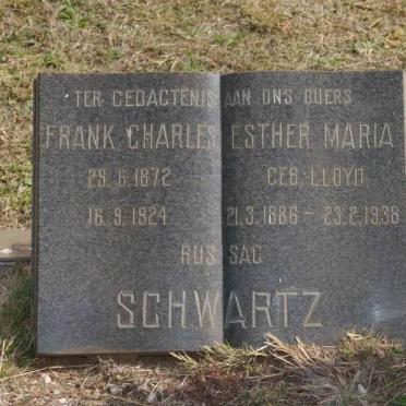 SCHWARTZ Frank Charles 1872-1924 &amp; Esther Maria LLOYD