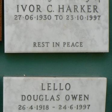 HARKER Ivor C. 1930-1997 :: LELLO Douglas Owen 1918-1997