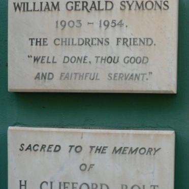 SYMONS William Gerald 1903-1954 :: BOLT H. Clifford -1953