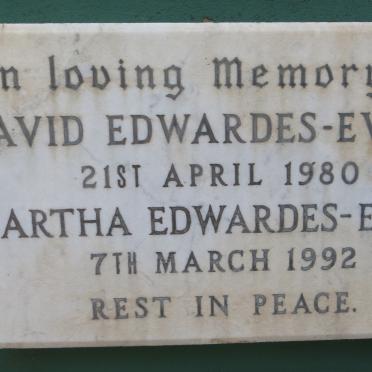 EVANS David, EDWARDES -1980 &amp; Martha -1992