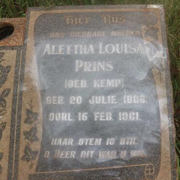PRINS Gideon Lourens 1889-1974 &amp; Alettha Louisa KEMP 1886-1961