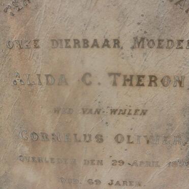 THERON Alida C. weduwee OLIVIER -1898
