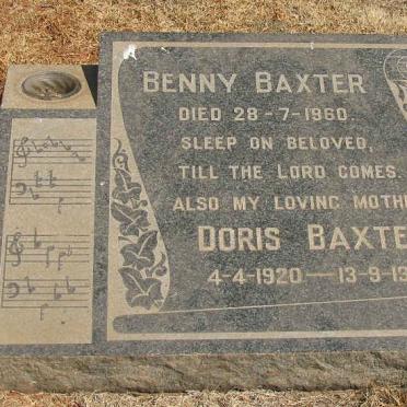 BAXTER Benny -1960 &amp; Doris 1920-1962