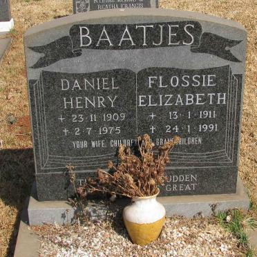 BAATJES Daniel Henry 1909-1975 &amp; Flossie Elizabeth 1911-1991