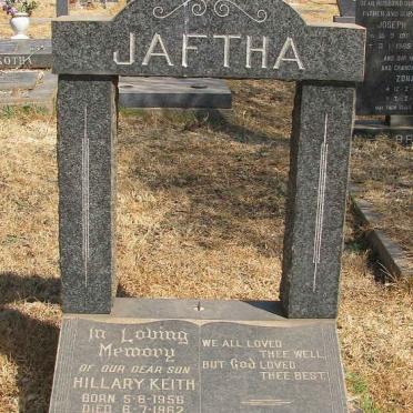 JAFTHA Hilllary Keith 1956-1962