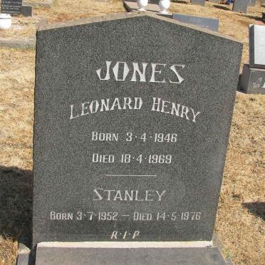 JONES Leonard Henry 1946-1969 :: JONES Stanley 1952-1976
