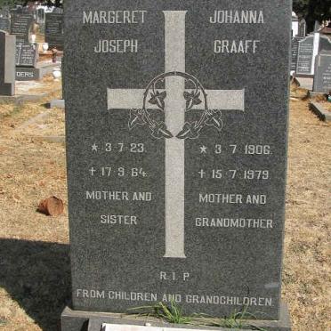 JOSEPH Margeret 1923-1964 :: GRAAFF Johanna 1906-1979
