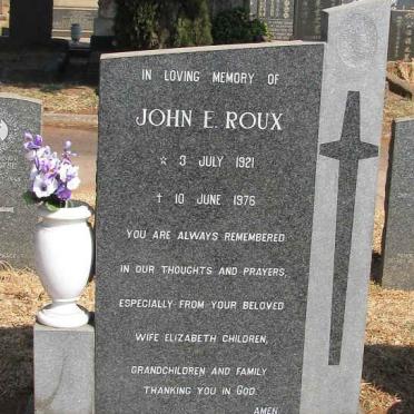 ROUX John E. 1921-1976
