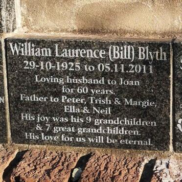 BLYTH William Laurence 1925-2011