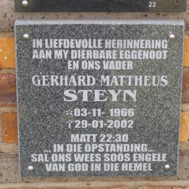 STEYN Gerhard Mattheus 1966-2002