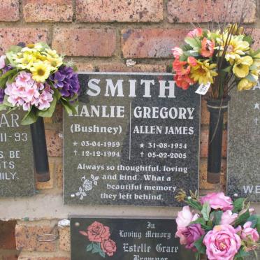 SMITH Gregory Allen James 1954-2005 &amp; Hanlie BUSHNEY 1959-1994
