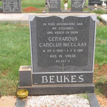 BEUKES Gerhardus Carolus Nicolaas 1920-1981