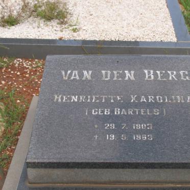 BERG Henriette Karolina, van den nee BARTELS 1903-1983