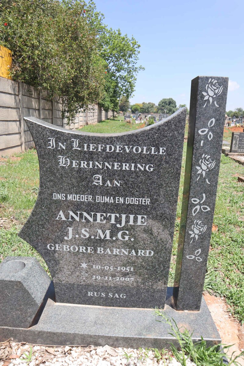BARNARD J.S.M.G.1951-2007