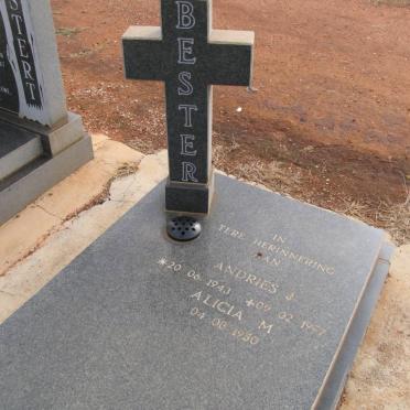BESTER Andries J. 1943-1997 &amp; Alicia M. 1950-