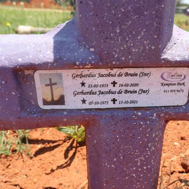 BRUIN Gerhardus Jacobus, de 1953-2020 :: DE BRUIN Gerhardus Jacobus 1975-2021