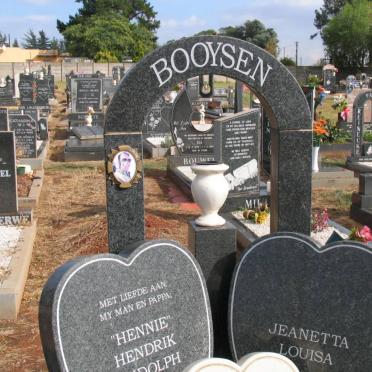 BOOYSEN Hendrik Rudolph 1948-2000 &amp; Jeanetta Louisa 1943