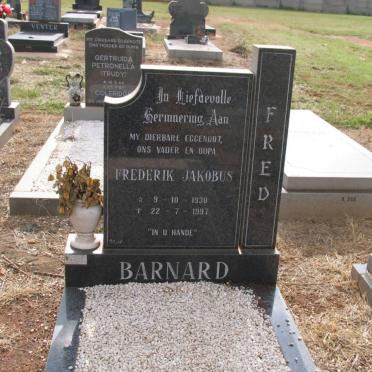 BARNARD Frederik Jakobus 1938-1997