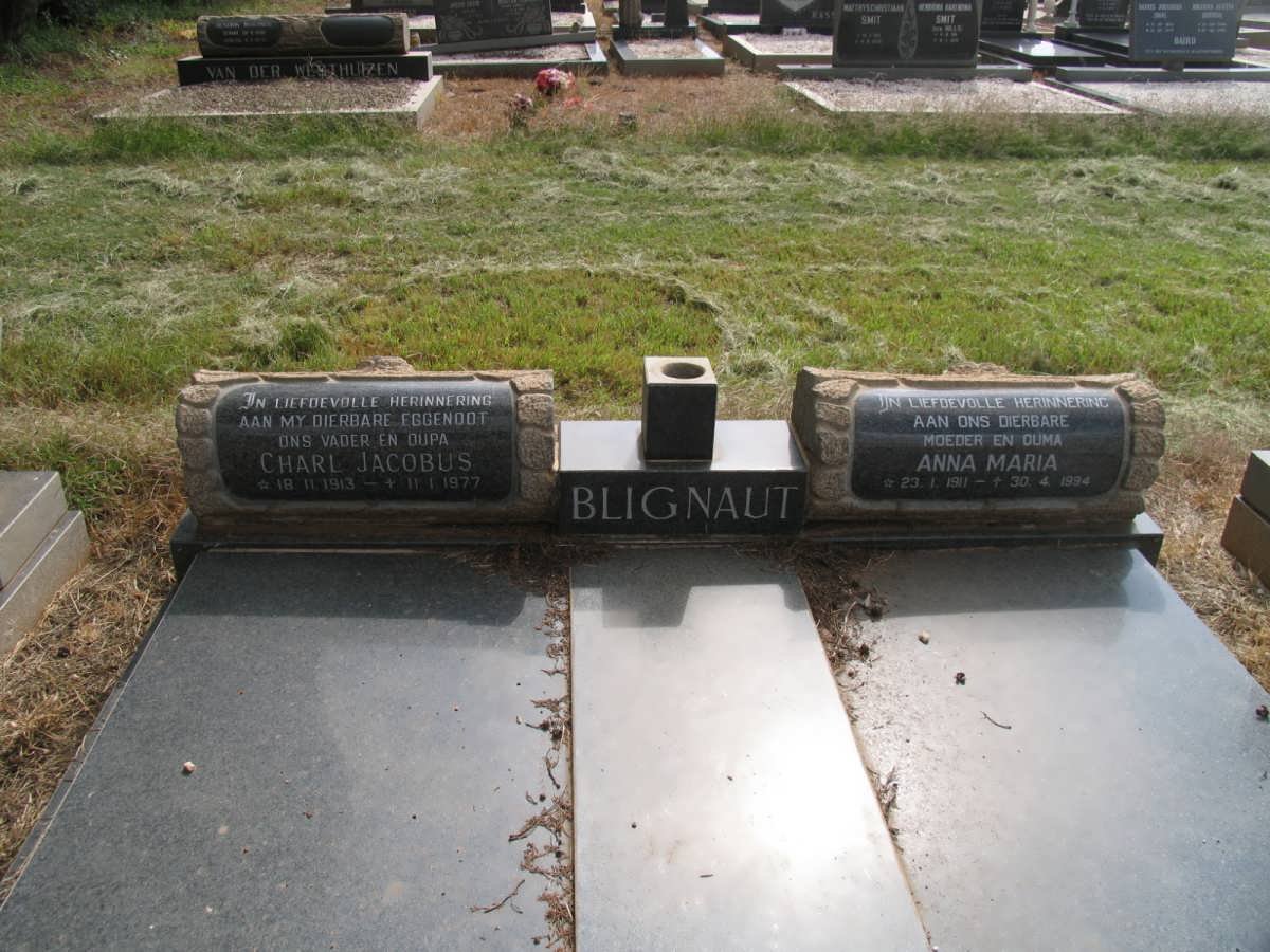 BLIGNAUT Charl Jacobus 1913-1977 &amp; Anna Maria 19??-1994