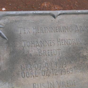 BREEDT Johannes Hendrik 1919-1963
