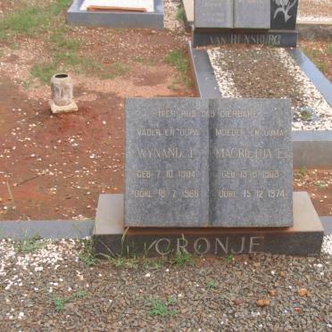 CRONJE Wynand J. 1904-1968 &amp; Magrietha E. 1908-1974