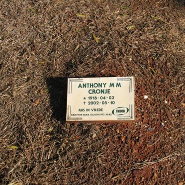 CRONJE Anthony M.M. 1918-2002