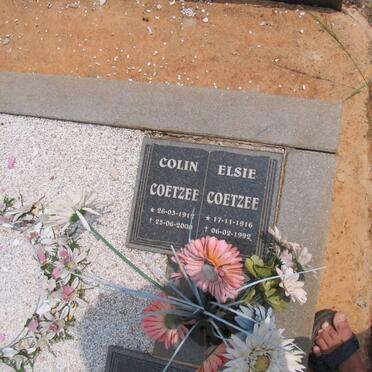 COETZEE Colin 1912-2000 &amp; Elsie 1916-1992