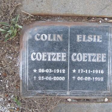 COETZEE Colin 1912-2000 & Elsie 1916-1992