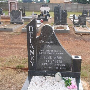 DELANEY Elsie Maria Elizabeth nee ESTHERHUIZEN 1945-1997