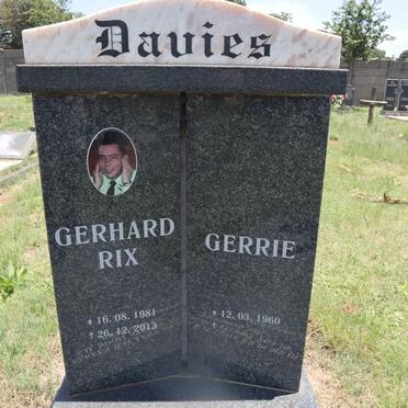 DAVIES Gerrie 1960-  :: DAVIES Gerhard Rix 1981-2013