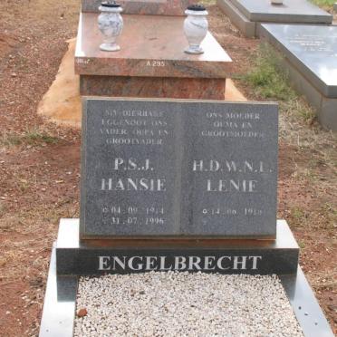 ENGELBRECHT P.S.J. 1914-1996 &amp; H.D.W.N.L. 1916-