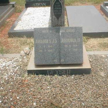 GEYER Johannes J.S. 1912-1981 &amp; Johanna H. 1914-1981