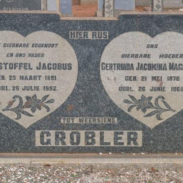 GROBLER Christoffel Jacobus 1881-1952 &amp; Gertruida Jacomina Magrietha 1878-1965