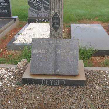 GEYSER Johannes J.S. 1912-1981 &amp; Johanna H. 1914-1981