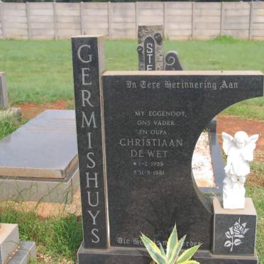 GERMISHUYS Christiaan de Wet 1929-1981